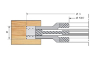 Picture of Porte-outils intermédiaire à rainer extensible à plaquettes Elbé  PR003040