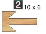 Picture of TÊTES CONTRE PROFIL MULTI-TENONS À PLAQUETTE WS MT020710 talon 10 x 6 Dessus