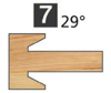 Image de TÊTES CONTRE PROFIL MULTI-TENONS À PLAQUETTE WS MT020840 Chanfrein 25° 10 x 5 Dessous